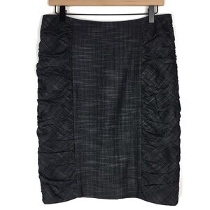 CARTONNIER Pencil Skirt Anthropologie Alluring Sway Ruched Minimalist Size 8